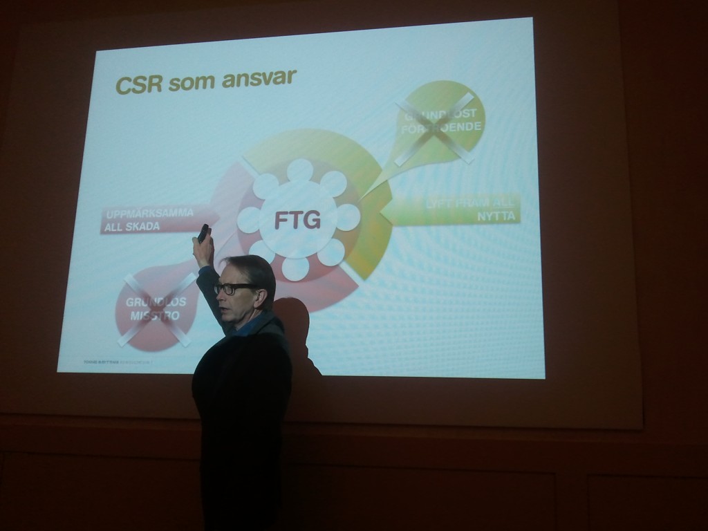 CSR som ansvar enligt Tomas Brytting. Track Record CSR-kommunikation konsult hållbarhetscoach varumärke.
